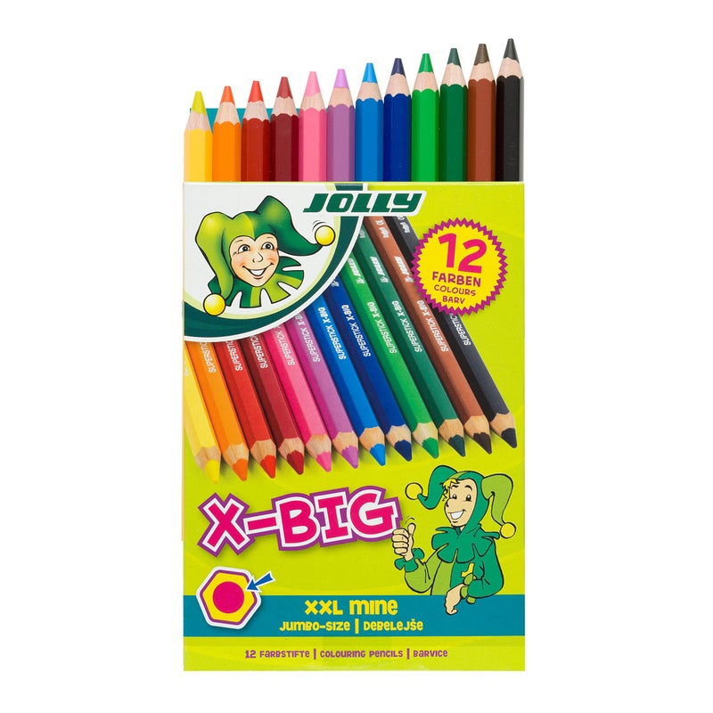 Jolly X-Big Jumbo Colored Pencils; Set of 12, Perfect for Special Needs, Art Therapy, Pre-School and Early Learners, Multicolor (3099-0001) - Image 3